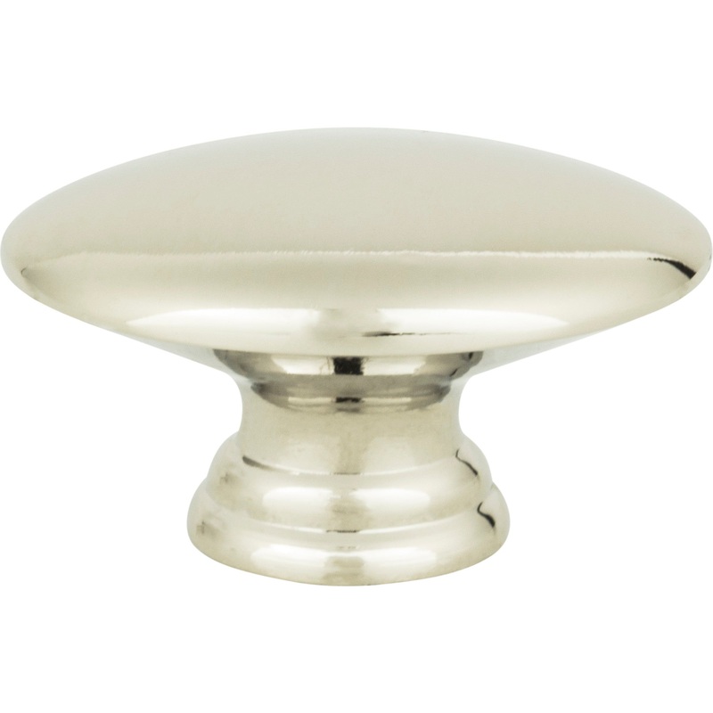 Atlas Homewares Egg Knob 1 1/2 Inch Polished Nickel