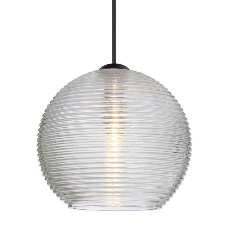 Besa 1XT-461500-BK Besa Kristall 6 Pendant One Light Pendant Black