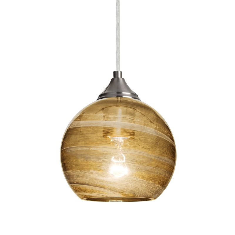 Besa J-JILLYAM-SN Jilly One Light Pendant Satin Nickel