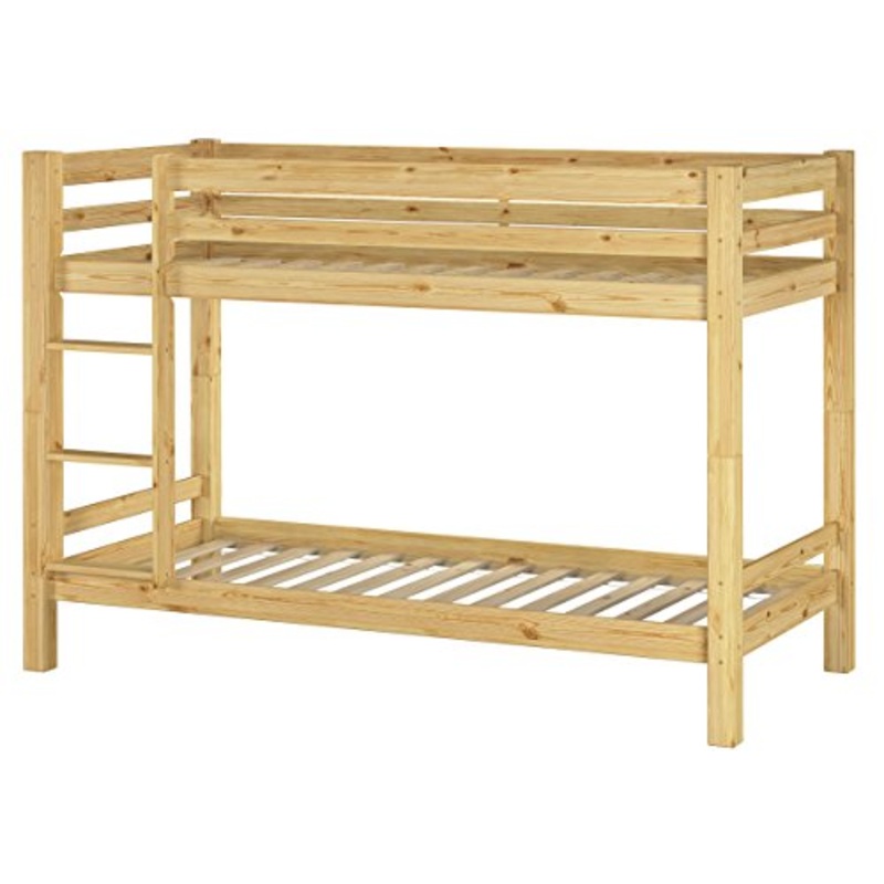 Erst-Holz Letto a Castello 90×200 per Bambini in Pino massello divisibile con doghe rigide 60.09-09