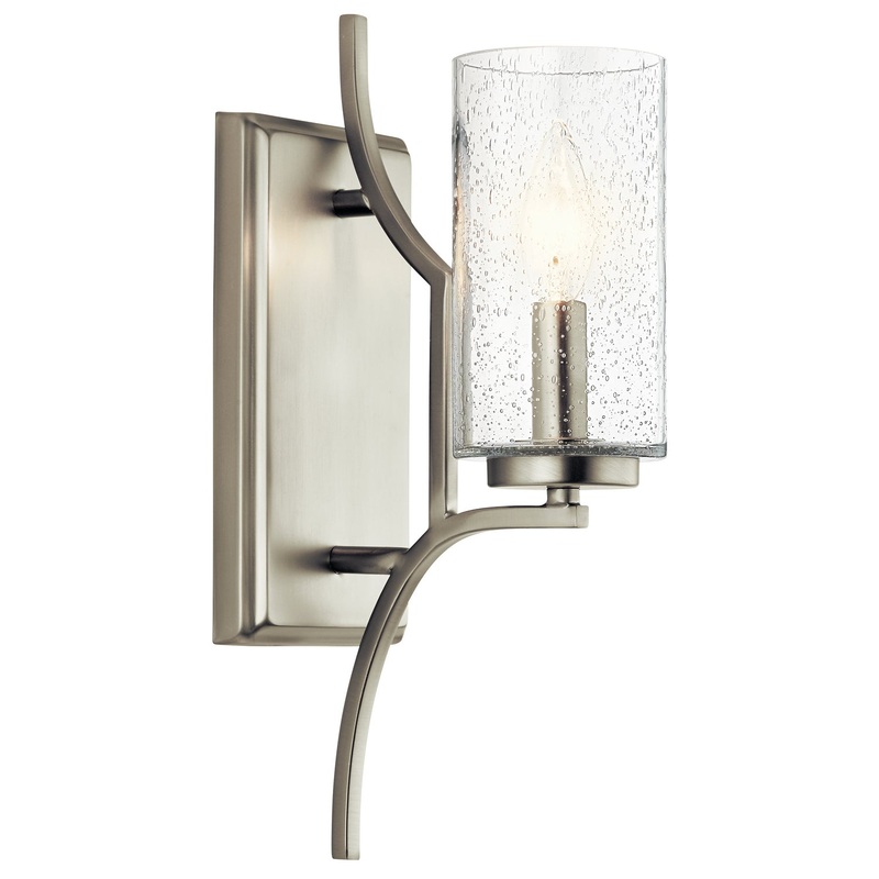 Kichler 44070NI One Light Wall Sconce, Brushed Nickel