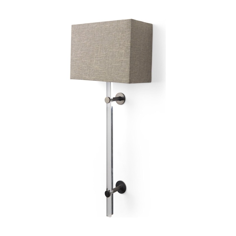 Kinsley Wall Sconce Transparent | Beige Shade