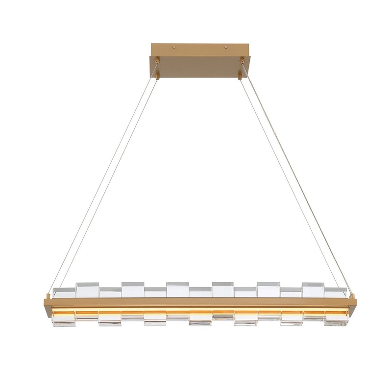 LED Island Chandelier from the Bruco Collection in Gold Finish by Eurofase
