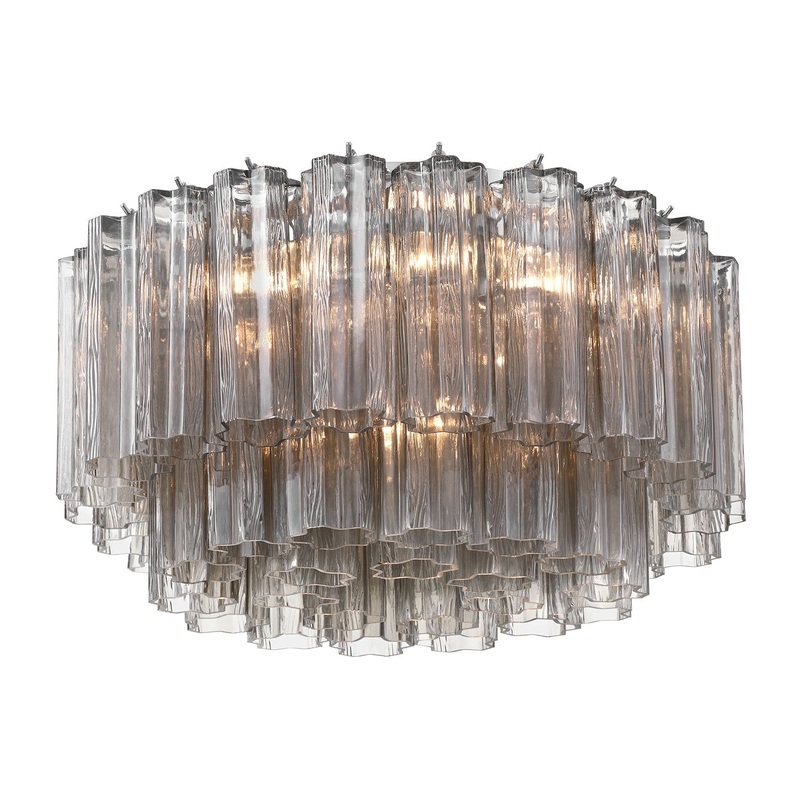 Seven Light Flush Mount from the Addis Collection in Polished Chrome Finish by Crystorama