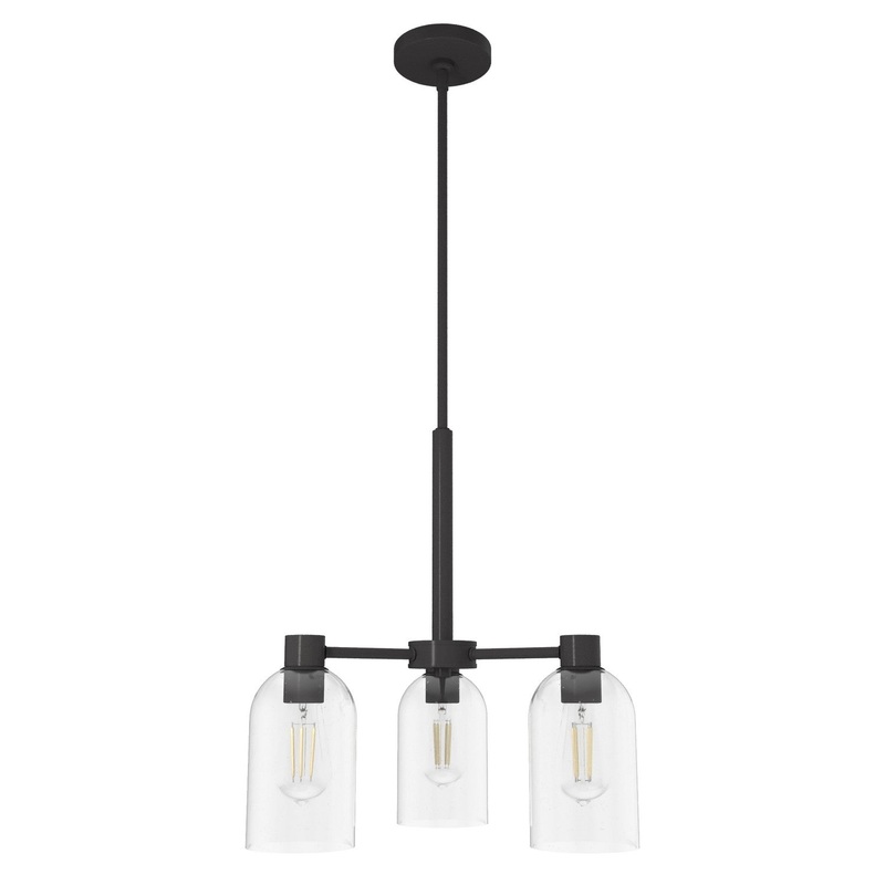 Three Light Chandelier from the Lochmeade Collection in Noble Bronze Finish by Hunter