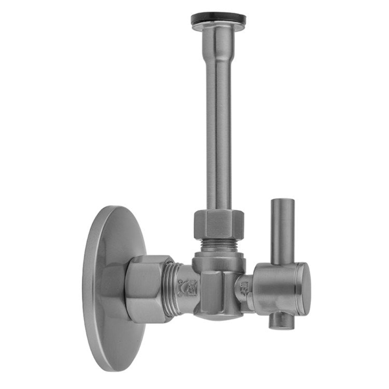 Toilet Supply Kit Quarter Turn Angle Pattern 5/8IN OD x 3/8IN OD 20 Inch Vintage Bronze Lever Compression Part Number 621-2-72