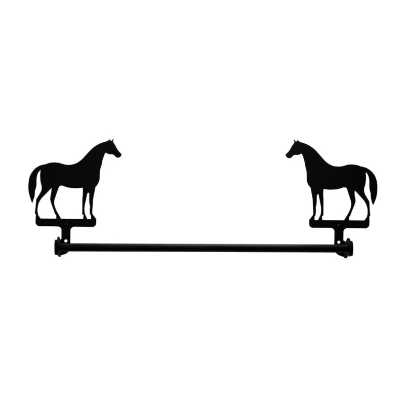 Village Wrought Iron TB-68-L Horse Towel Bar Large