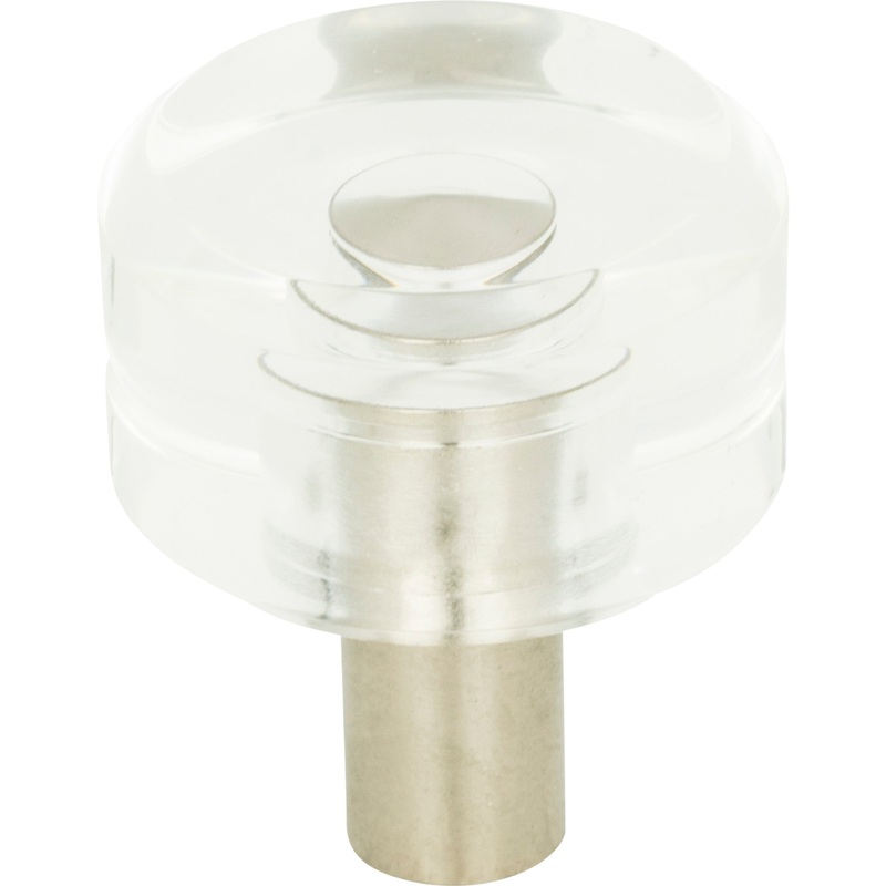 Atlas Homewares Optimism Round Knob 1 3/16 Inch Brushed Nickel