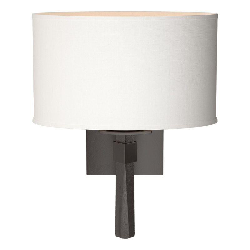 Beacon Hall Oval Drum Shade Sconce Oil Rubbed Bronze Natural Anna Shade (SF)