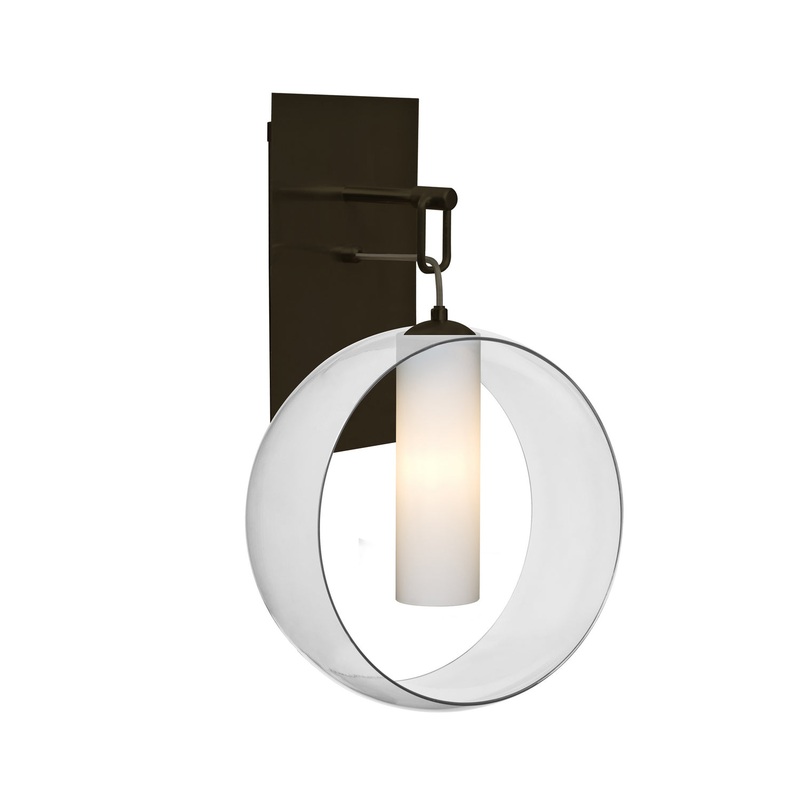 Besa 1WP-PLATOCL-LED-BR Plato One Light Wall Pendant Bronze