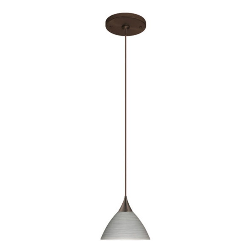 Besa 1XP-1743TN-BR Domi One Light Pendant Bronze (Discontinued)