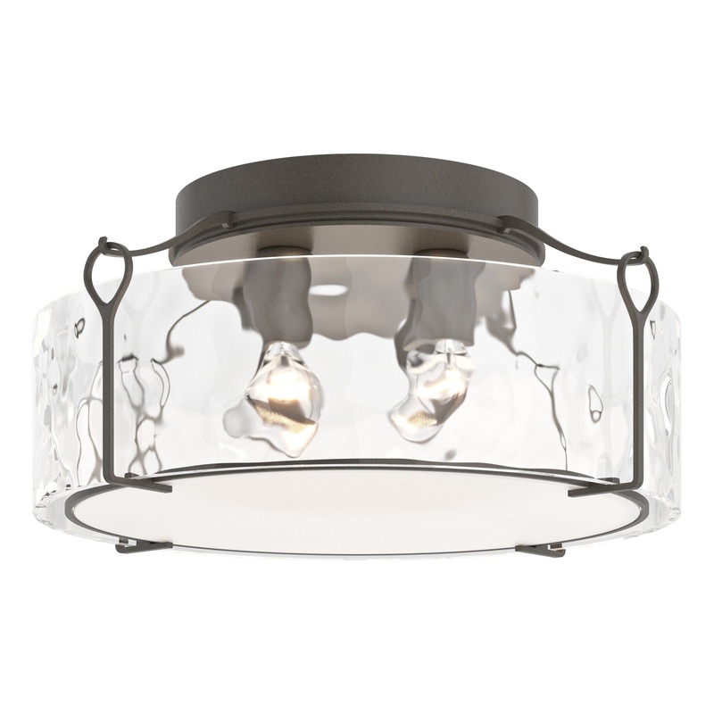 Bow Large Semi-Flush Dark Smoke Water Glass (LL)