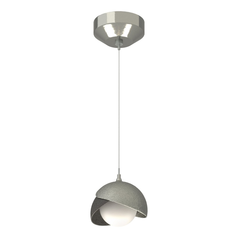 Brooklyn Double Shade Low Voltage Mini Pendant Sterling Natural Iron