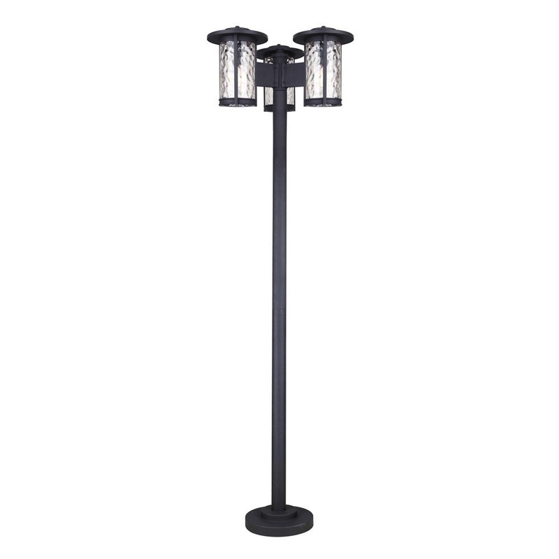 Canarm IOL568BK Leon Three Light Outdoor Post Mount Black
