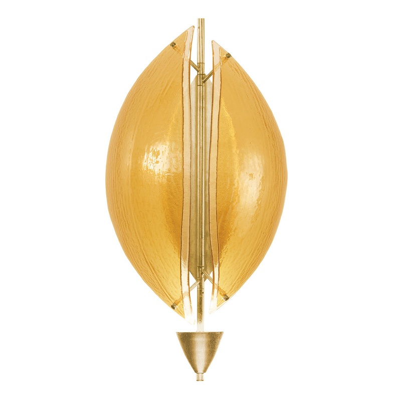 Embark 23.75″H Sconce Gold Leaf/Amber