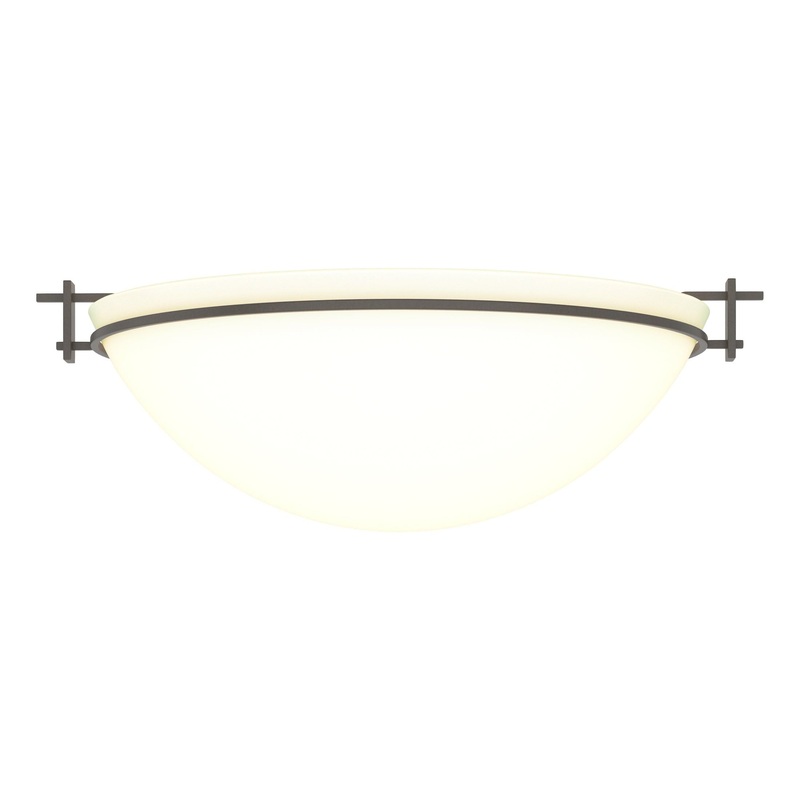 Moonband Large Semi-Flush Dark Smoke Opal Glass (GG)