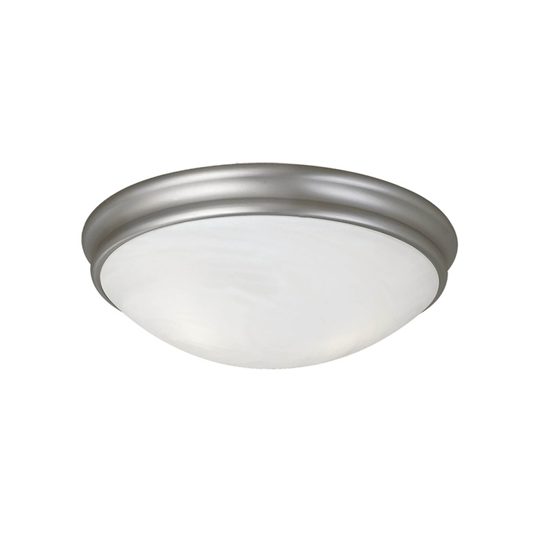 One Light Flushmount in Satin Nickel Finish by Millennium