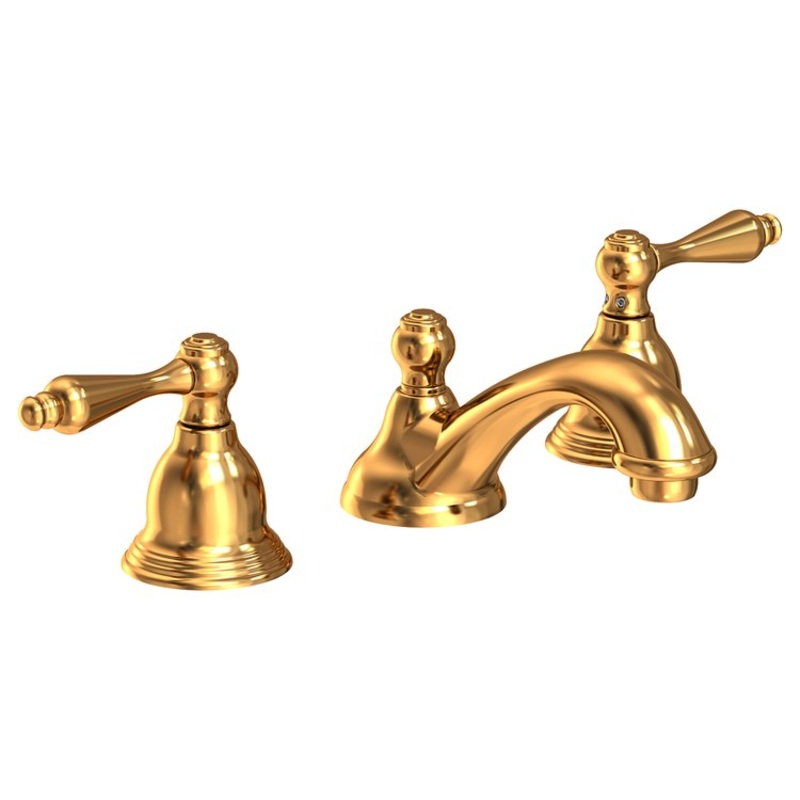 Seaport Two Handle Widespread Bathroom Faucet with Drain – Aged Brass