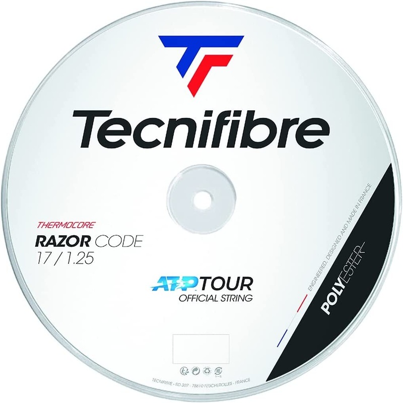 Tecnifibre Razor Code Tennis String Reel 1.25mm 17 Gauge 200m Coil – Blue Strings