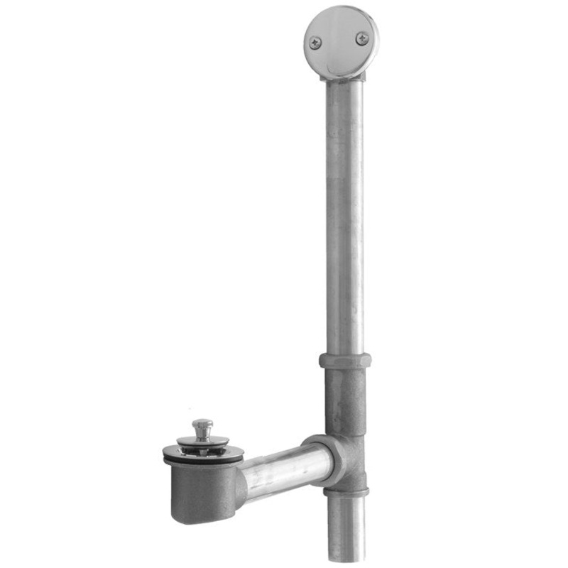 Tub Drain Bottom Outlet Lift & Turn with Faceplate 2 Hole Waste Oil Rubbed Bronze Fixed 1-1/2 Inch Brass 6 Inch