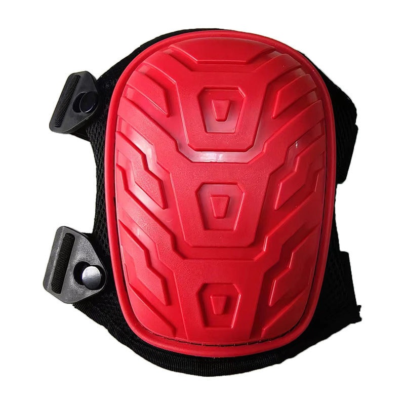 1 Pair Red Professional Hard Shell Knee Pads – Heavy Duty Protection for Work, Construction, Gardening & Outdoor Sports