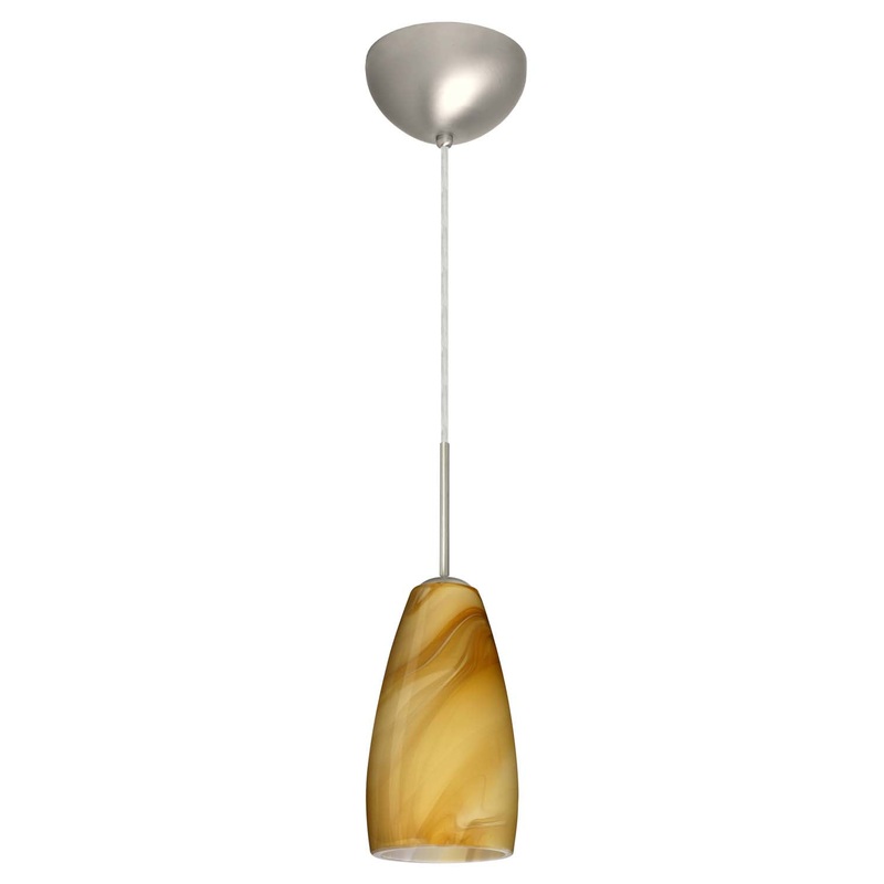 Besa 1BC-1509HN-SN Chrissy One Light Pendant Satin Nickel