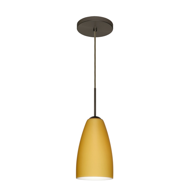 Besa 1JT-1511VM-LED-BR Riva One Light Pendant Bronze