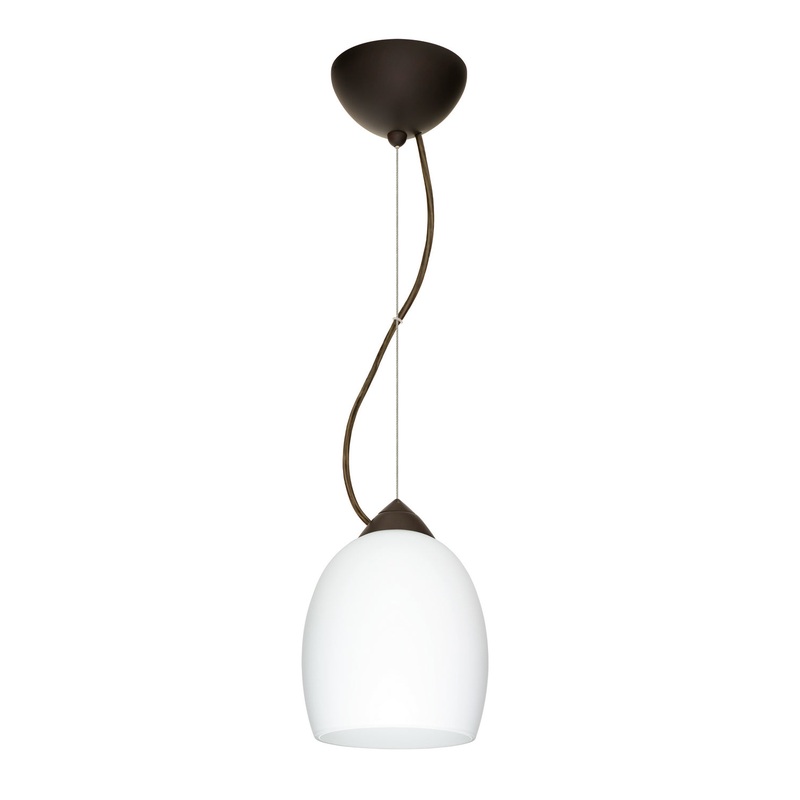 Besa 1KX-169707-LED-BR Lucia One Light Pendant Bronze