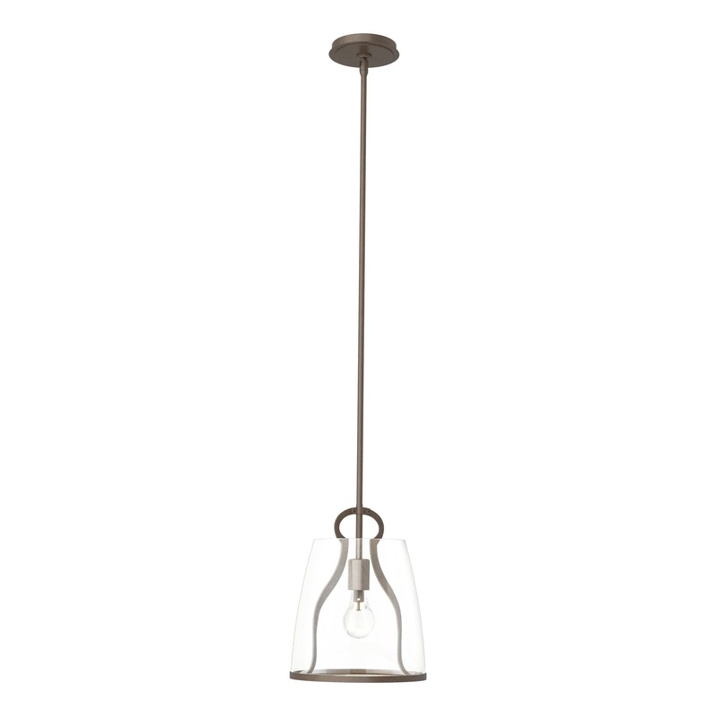 Caliper Pendant Bronze Clear Glass (ZM)