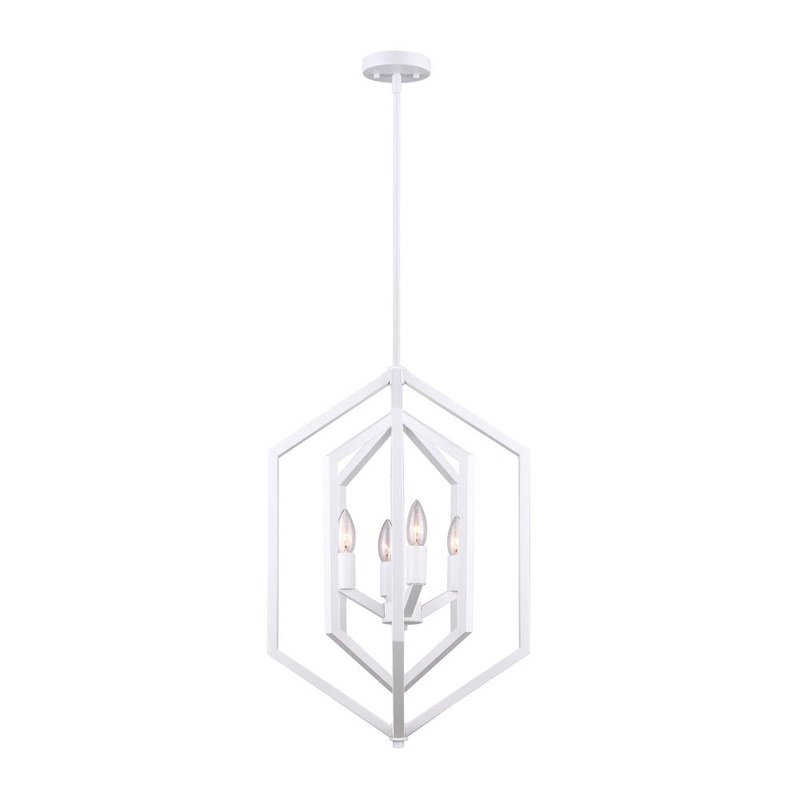Canarm ICH1010A04WH16 Netto Four Light Chandelier Matte White