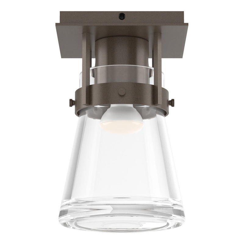 Erlenmeyer 1-Light Semi-Flush Bronze