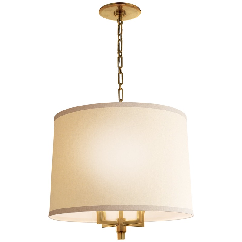 Four Light Pendant from the Westport Collection in Soft Brass Finish by Visual Comfort Signature