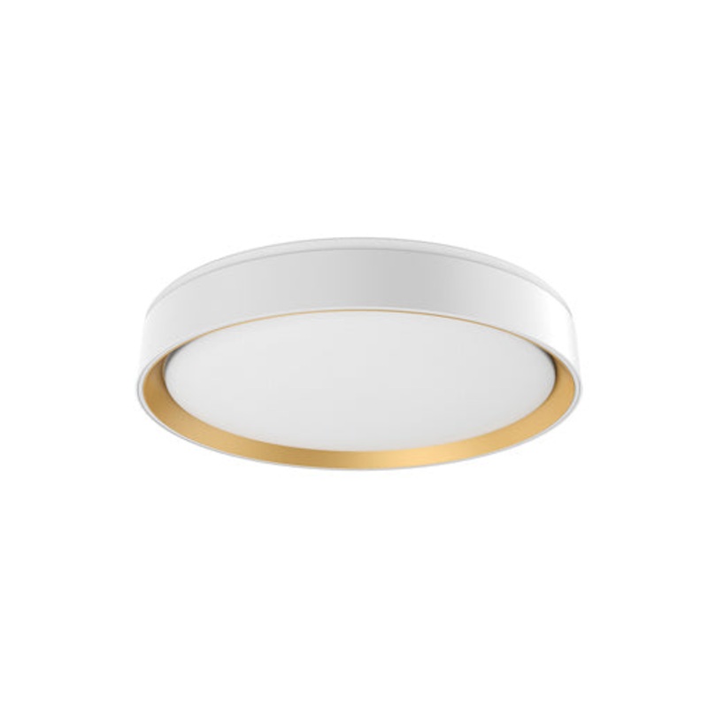 LED Flush Mount from the Essex Collection in White/Gold Finish by Kuzco Lighting
