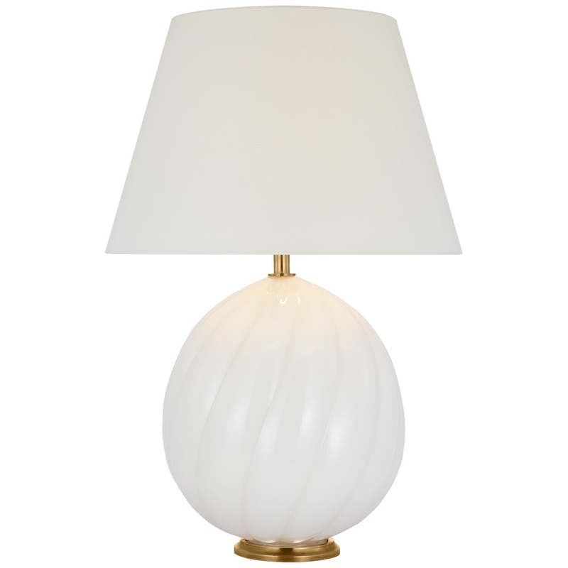 LED Table Lamp from the Talia Collection in White Glass Finish by Visual Comfort Signature