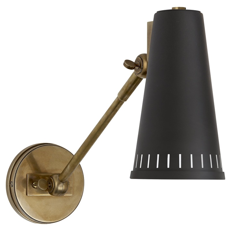One Light Wall Sconce from the Antonio Collection in Hand-Rubbed Antique Brass Finish by Visual Comfort Signature