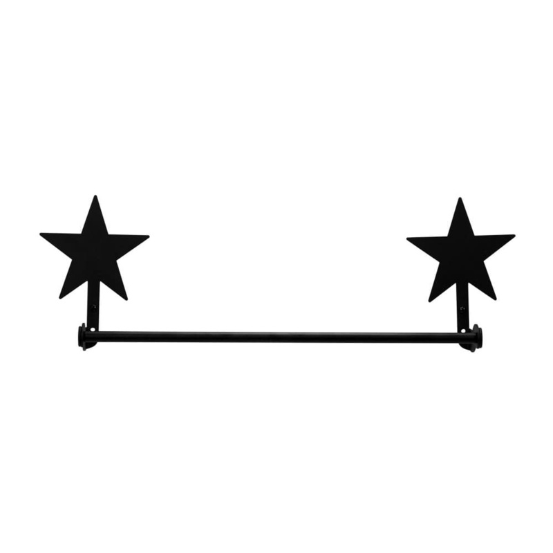 Village Wrought Iron TB-45-S Star Towel Bar Small