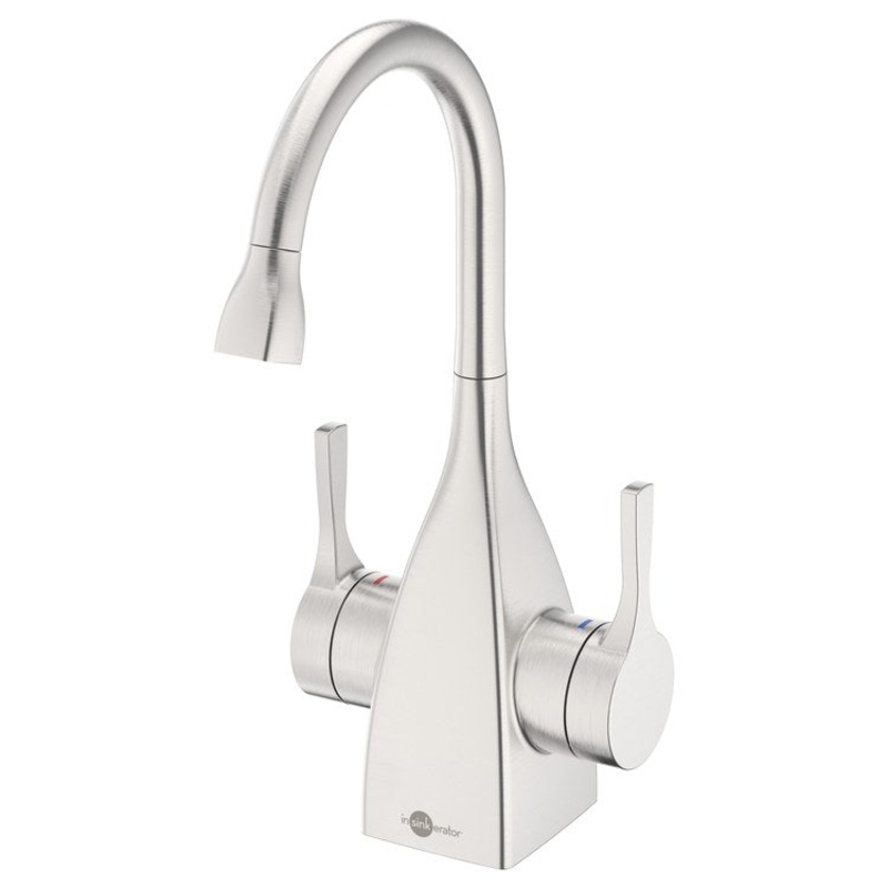 Water Dispenser Showroom Transitional 1020 Instant 2 Lever ADA Gooseneck Swivel 360 DEG Stainless Steel