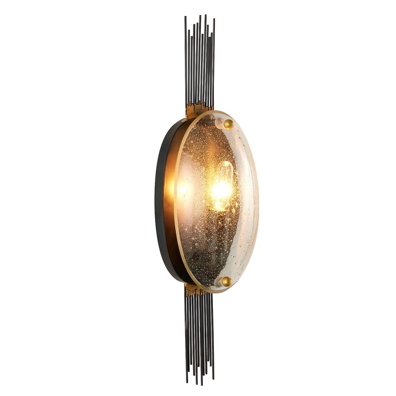 Arteriors DWI16 Ernest One Light Wall Sconce Clear/Natural/Antique Brass