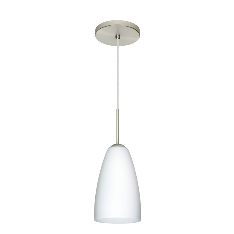 Besa 1JT-151107-SN Riva One Light Pendant Satin Nickel