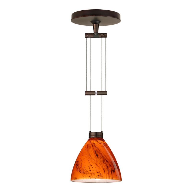 Besa 1XA-1779HB-BR Mia One Light Pendant Bronze