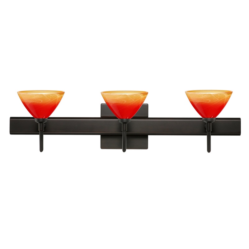 Besa 3SW-1743SL-BR-SQ Domi Three Light Wall Sconce Bronze