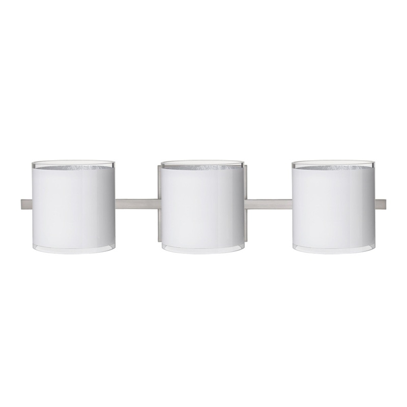 Besa 3WS-7180SF-SN Pogo Three Light Wall Sconce Satin Nickel