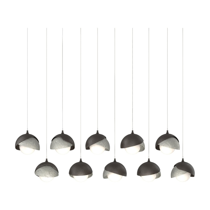 Brooklyn 10-Light Double Shade Pendant Oil Rubbed Bronze Sterling