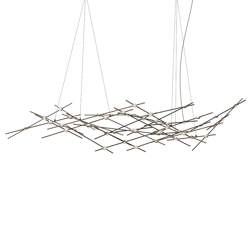 Constellation Ursa Major Espresso Black with Clear Faceted Acrylic 3000K 10′ Adjustable Cord/Cable