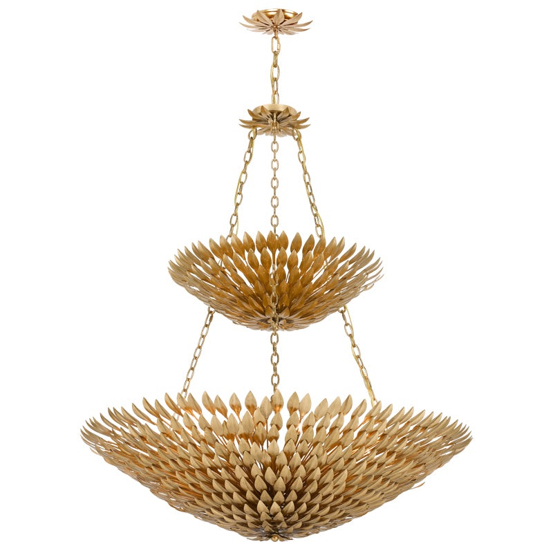 Crystorama 599-GA Broche 18 Light Chandelier Antique Gold