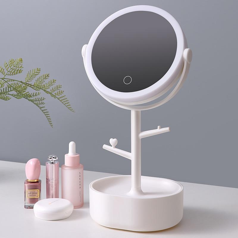 Ecoco Smart LED Light Cosmetic Makeup Mirror USB Touch Screen Home Desk Vanity 360 White