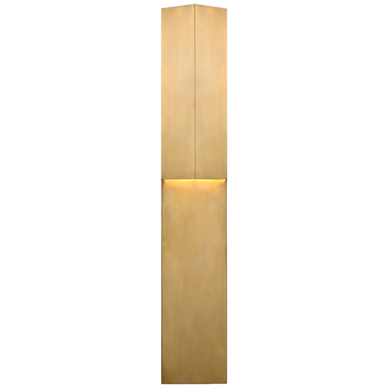 LED Outdoor Wall Sconce from the Rega Collection in Antique-Burnished Brass Finish by Visual Comfort Signature