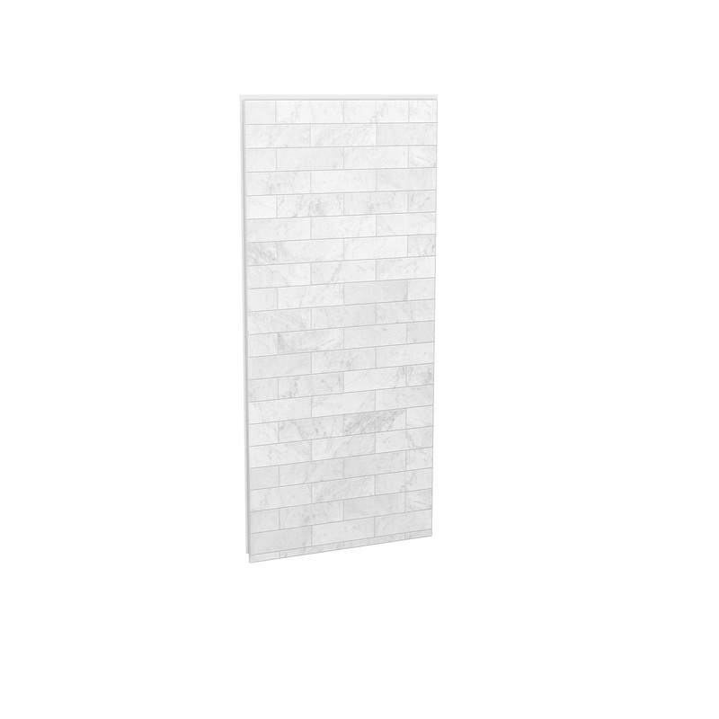 MAAX 103416-307-508 Utile 36 in. Composite Direct-to-Stud Back Wall in Marble Carrara