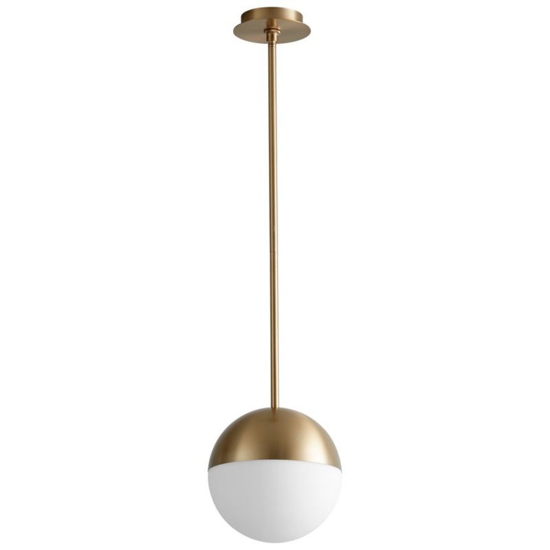Mondo Single-Light 10″ Globe Pendant – Aged Brass