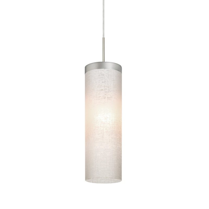 One Light Pendant from the Friz Collection in Satin Nickel Finish by Besa